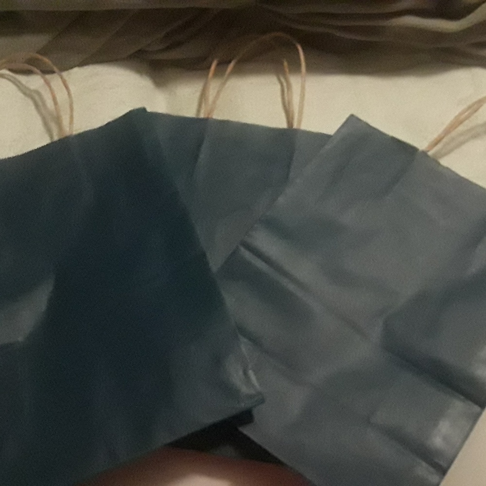New blue gift bags